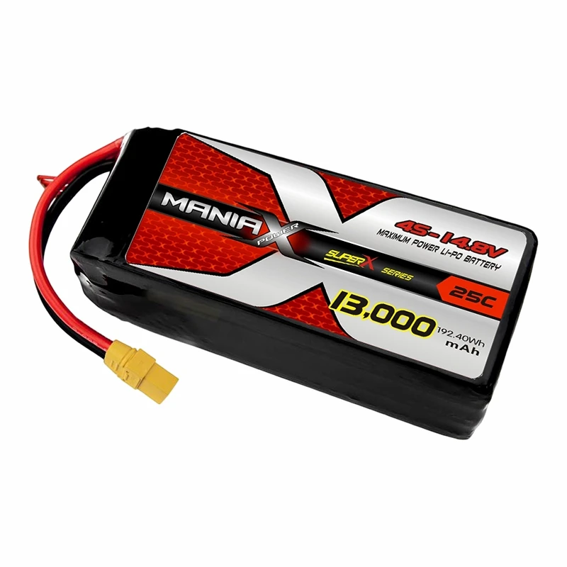 ManiaX Normal Lipo 4S-14.8V 13,000mAh 25C מזל"ט וסוללת מל"ט
