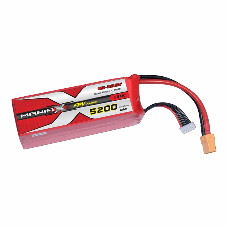 6S-22.2V 5200mAh 130C FPV Racing Lipo סוללת